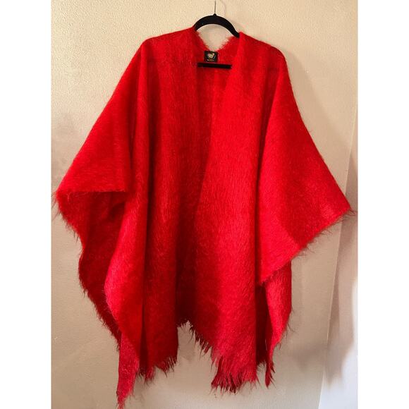 Mohair Wool Old Money Scandi Academia Red Orange Made England Shaw One Side - Picture 1 of 8